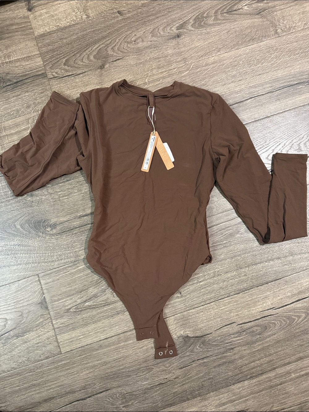 SKIMS Brown Long Sleeve Bodysuit